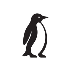Fototapeta premium Penguin Silhouette Vector Icon Illustration