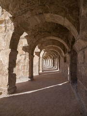 Obraz premium Interior view of the Roman Theater in the ancient city of Aspendos. Antalya, Türkiye