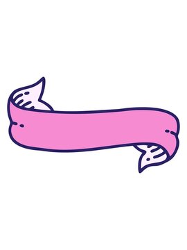 bob and pause animation of tattoo in traditional style of a banner