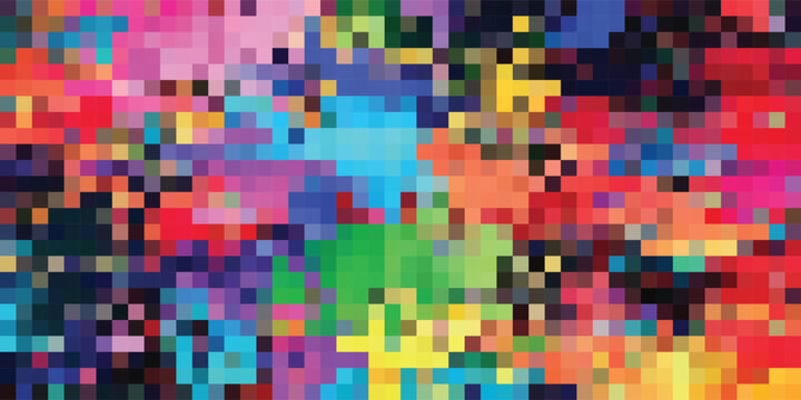 Vibrant Abstract Pixelated Art with a Splash of Colors.