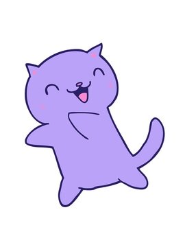 shaking motion animation of retro cartoon cat