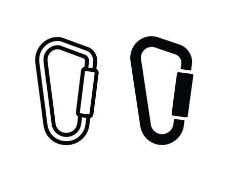 Two carabiners are shown side by side on a white background