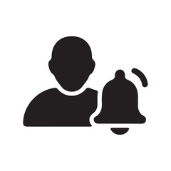 User notification alert reminder silhouette icon