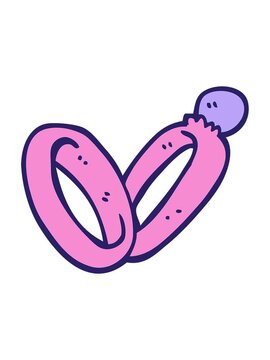 power up animation of hand drawn doodle style cartoon wedding rings