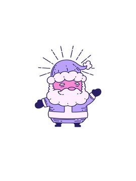 rise and float animation of traditional style santa claus christmas character