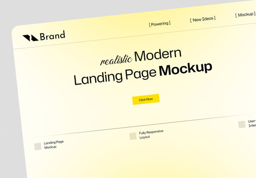 Website Landing Page Mockup Template