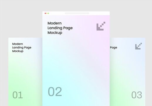 Landing Page Mockup for UI UX Presentation