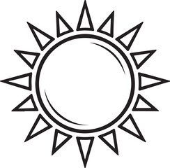 Sun Disc Icon Black And White.eps © Luu