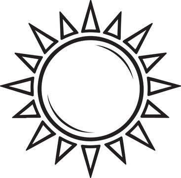 Sun Disc Icon Black And White.eps