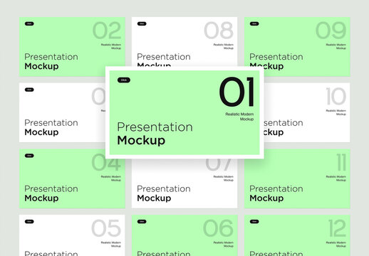Business Presentation Slides Layout Mockup