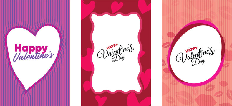 Happy valentine's day greeting card Design Isolated vector file