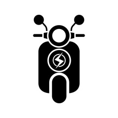 Electric Scooter Solid Icon Vector Design