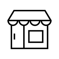 Store Shop Outline Icon Vector Design