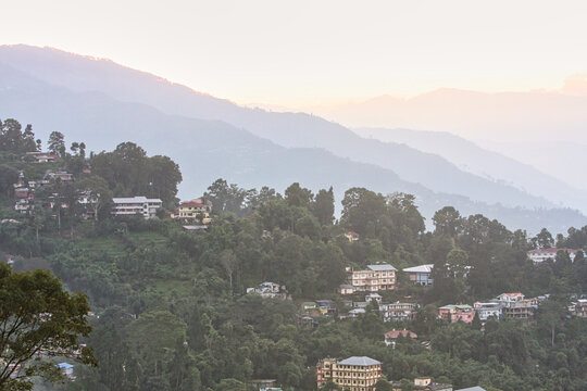 Kalimpong early in the morning covered with fog