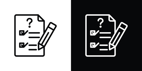 Exams Icon Sheet Black And White
