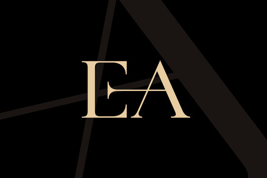 EA or AE letter logo icon design. Classic style luxury initials monogram.
