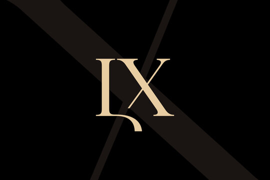 LX or XL letter logo icon design. Classic style luxury initials monogram.