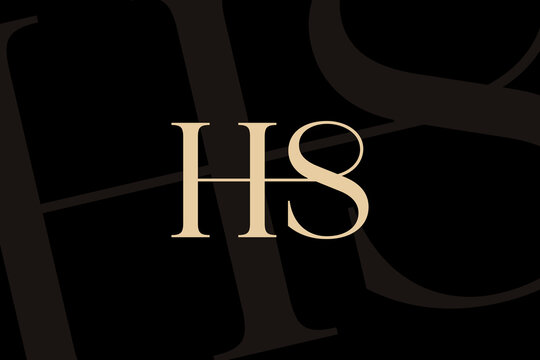 HS or SH letter logo icon design. Classic style luxury initials monogram.