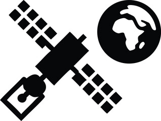 satellite orbiting earth illustration © Radha