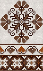 Scandinavian style seamless mosaic tiles pattern