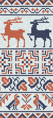 Scandinavian style seamless mosaic tiles pattern