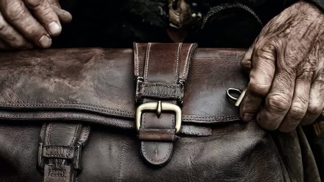 Metalworker adjusting nickelplated hardware on a fashion belt focusing on refined finishing touches and quality metalwork techniques.