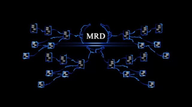 Futuristic M R D Digital Concept with Glowing Circuitry and Business for Technology and Innovation Presentation