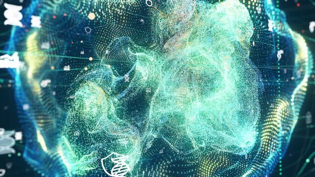 Abstract Quantum Computing Processing and Qubit Superposition