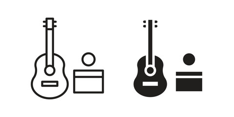 Naklejka premium Busking icon. Trendy Flat style for graphic design, Website, UI. EPS10
