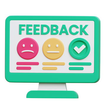 3D Feedback Rating Interface Icon