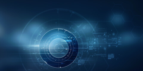 2d illustration Abstract futuristic electronic circuit technology background