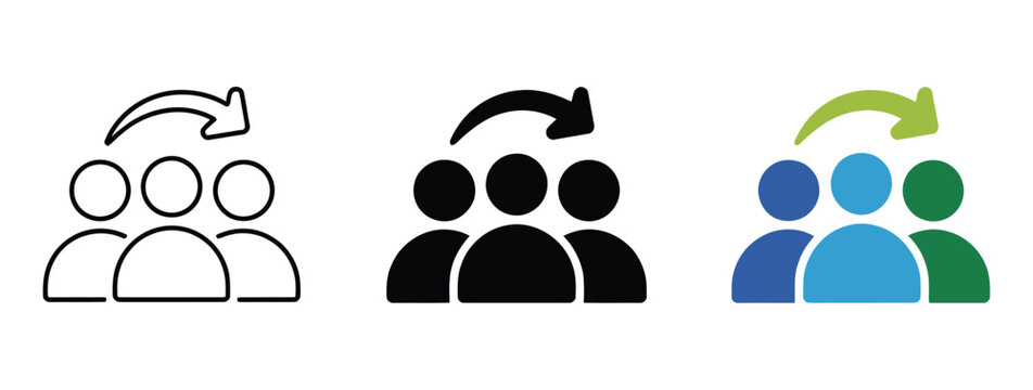 Referral vector icon representing people referral systems, meeting participation indicators, reference tracking rank titles, networking and professional recommendation visuals