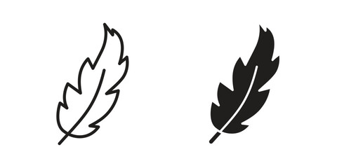 Feather icon. Trendy Flat style for graphic design, Website, UI. EPS10