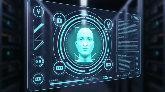 Biometric Facial Recognition System Inside Secure Data Center