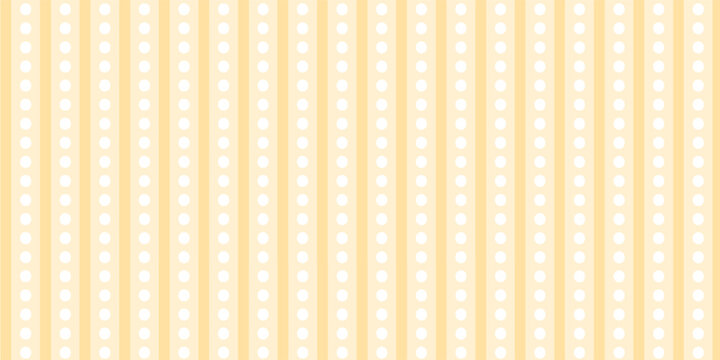 Lol doll vector background with stripes and polka dots. Cute light yellow backdrop for decoration girly party. Paper printable design. Beidge abstract pattern for kids invitation card template