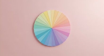 Obraz premium pastel color palette on pink background, creative design