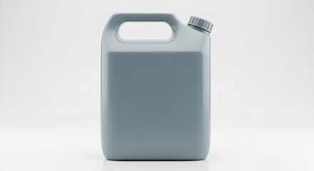 gray plastic container, liquid storage, isolated on white