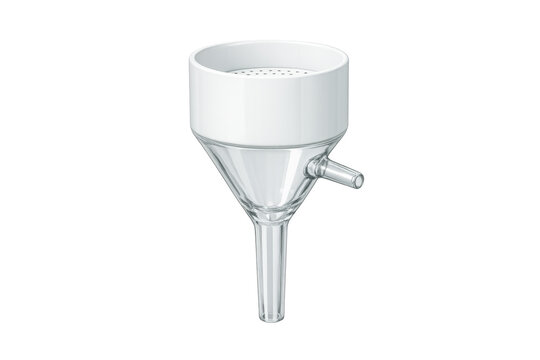 Buchner funnel with transparent background for chemistry filtration