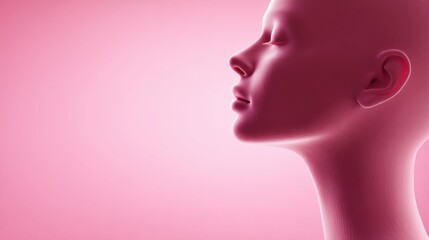 Obraz premium Concept of a Jaw Free From Pain After Treatment With Smooth Forms and a Mood Suitable for Medical Settings With Space for Additional Text