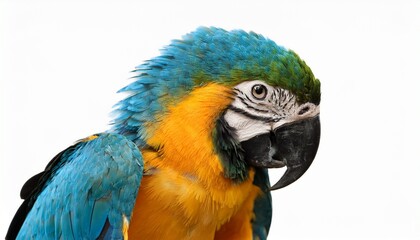 Catalina Macaw Isolated On White Background This Has Clipping Path