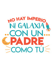 Spanish Fathers Day Quote Typography Design