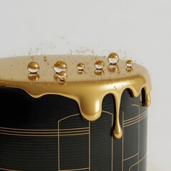 Close up view of an acoustic guitar showing strings neck and wooden details isolated on a simple background