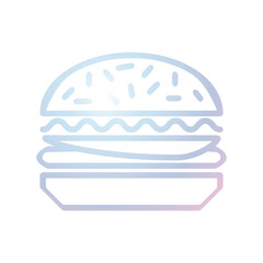 Burger icon illustration design template