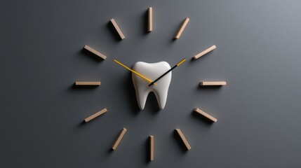 Consequences of Delayed Dental Treatment Represented by an Abstract Clock and Tooth Silhouette for Medical Awareness