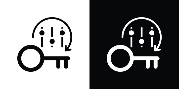 Access Control Icon Sheet Black And White