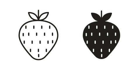Fototapeta premium Strawberry icon. Trendy Flat style for graphic design, Website, UI. EPS10