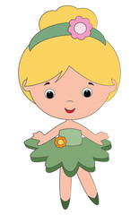 A fairy or princess isolated on white background