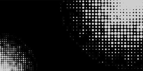 Set of black halftone dots background. dots style