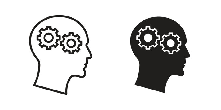 Thinking icon. Trendy Flat style for graphic design, Website, UI. EPS10