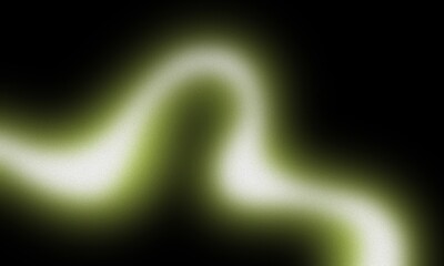 Abstract Soft Lime Green Light Leak on Black Grainy Background Texture